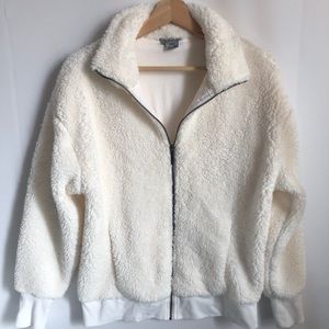 Gaiam Yoga Activewear Jacket in Cream size Medium